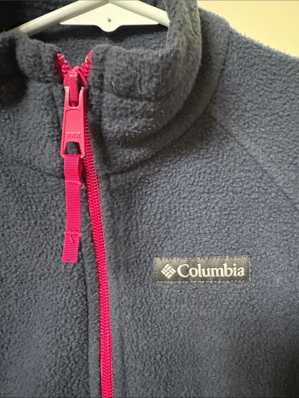 Columbia Kids Navy Jacket with Pink Zip
